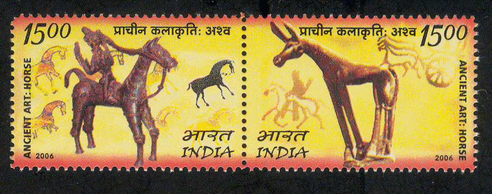India 2005 Indo-Mogolia Joint Issue Setenant MNH