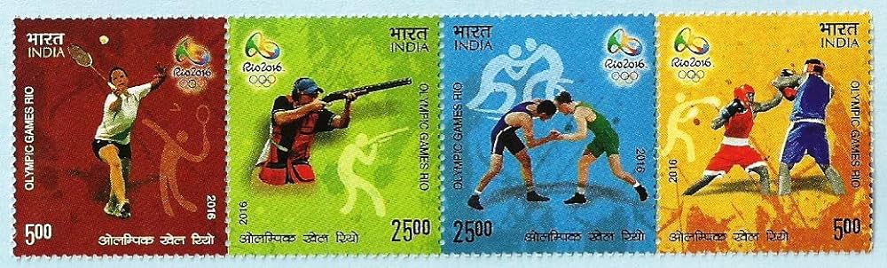 India 2016 Games of the XXXI Olympiad Horizontal Setenant MNH