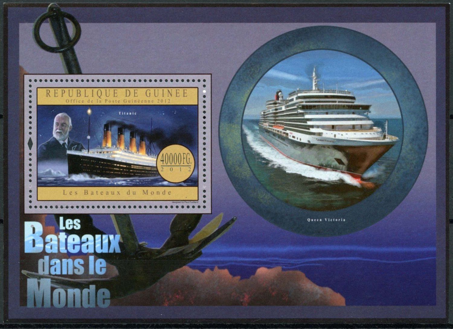 Guinee 2012 Titanic Ships Stamp M/S MNH