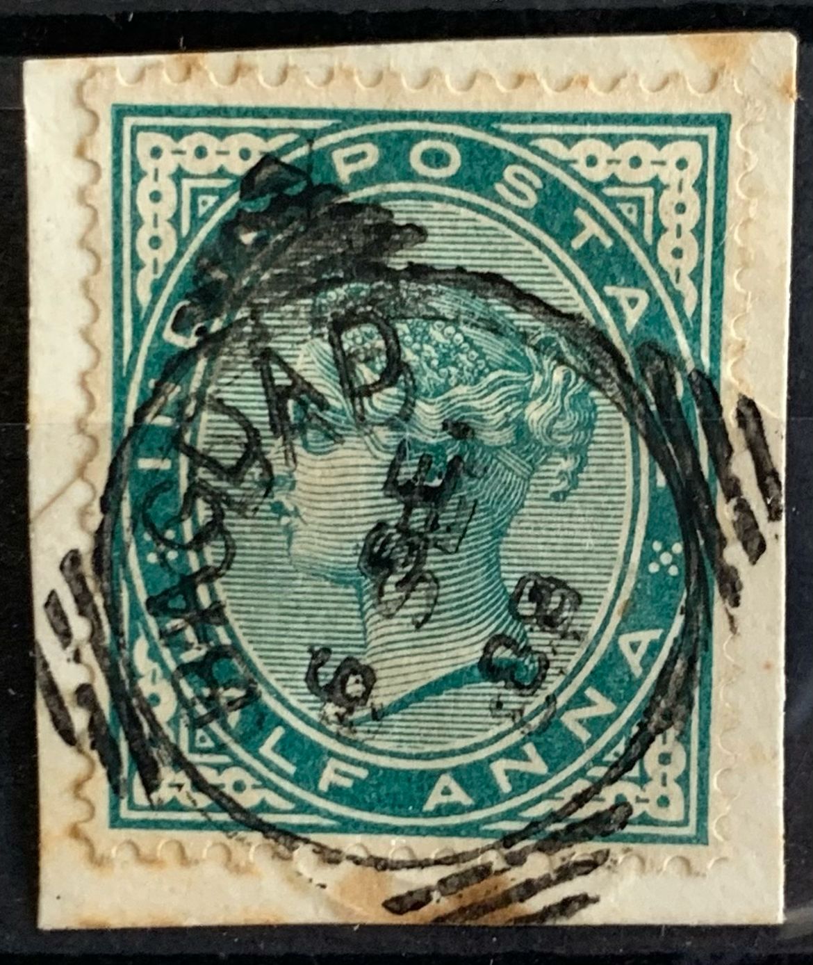 India 1882 QV 1/2a Used Abroad in BAGDAD Fine Cancelled
