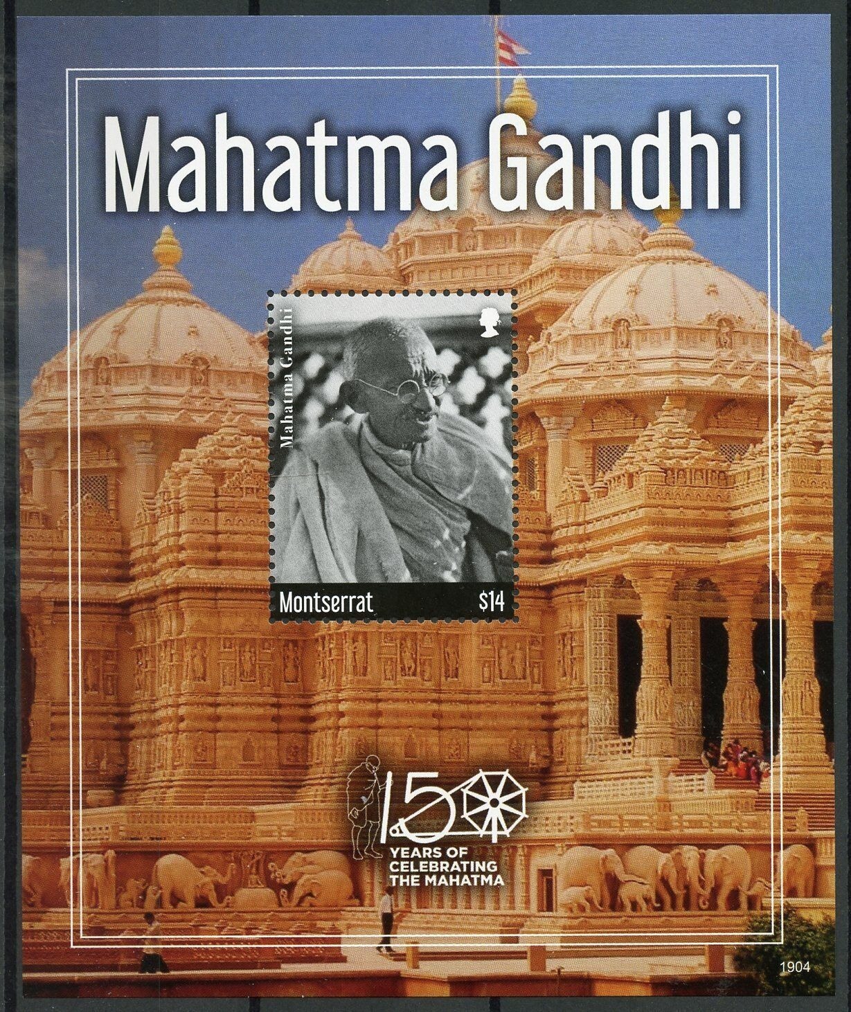 Montserrat 2019 150th Anniv of Mahatma Gandhi Famous People Historical Figures Stamps M/S MNH