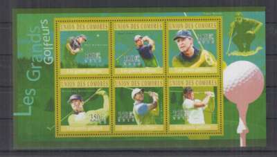Comoros 2010 Golf Stamp M/S MNH