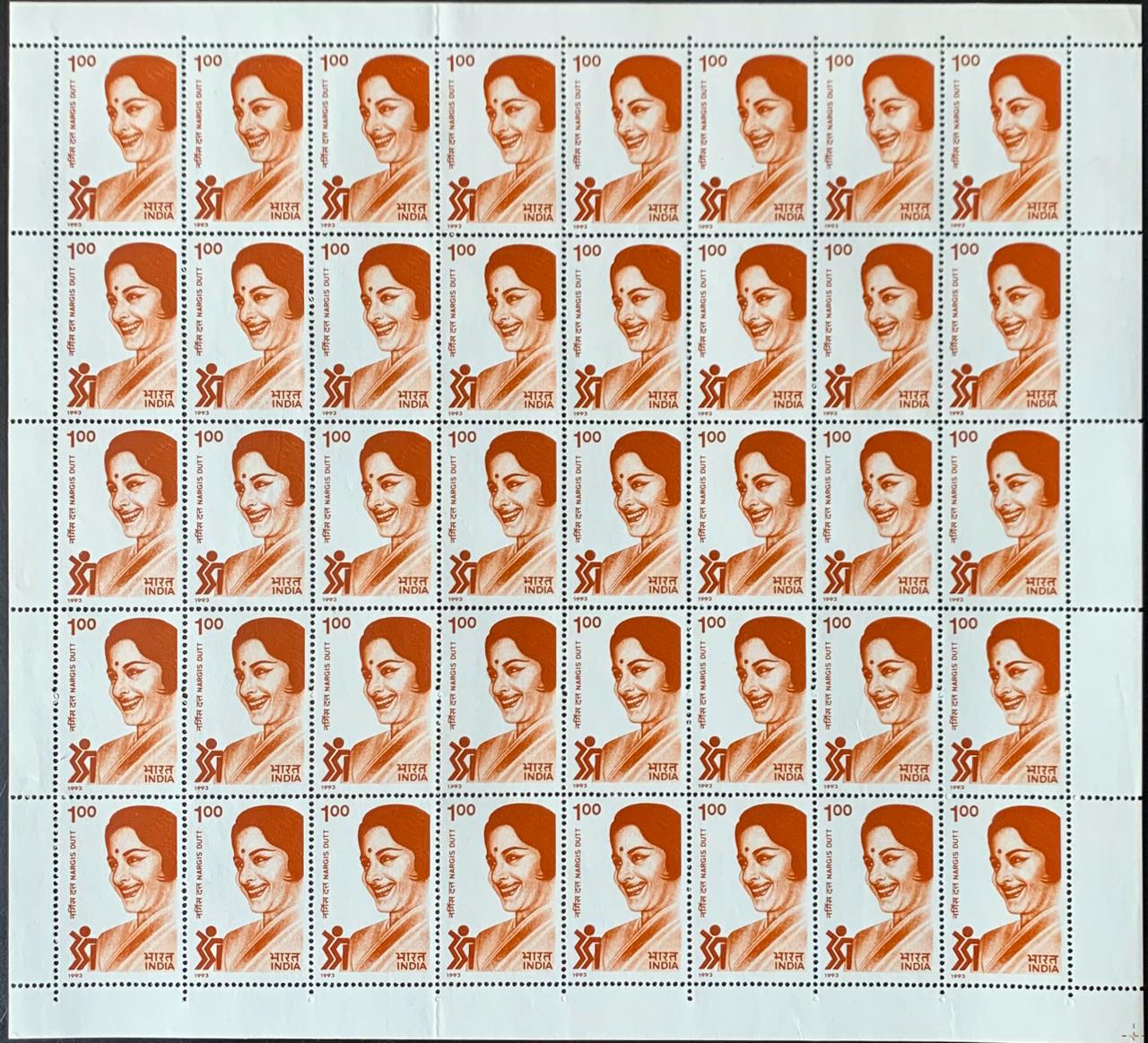 India 1993 Nargis Dutt (Film Actress & Social Worker) Dr. Keshavrao Baliram Hedgewar Full Sheet