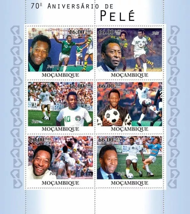 Mozambique 2010 Pele Football M/S MNH