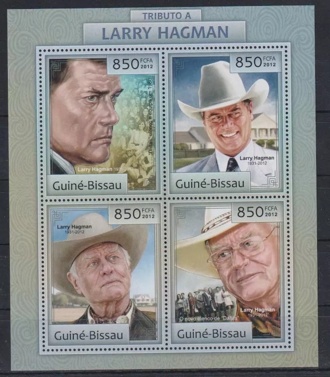 Guinea Bissau 2012 Larry Hagman M/S MNH