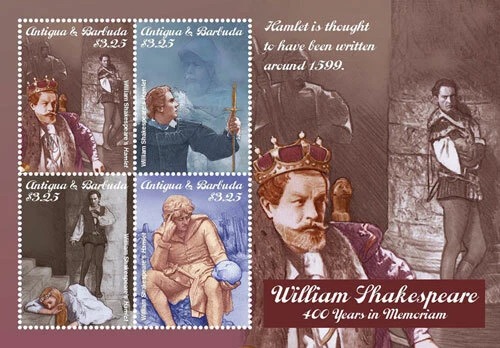 Antigua Barbuda 2016 William Shakespeare M/S MNH