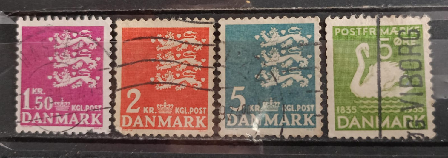 Denmark 90's Stamps 4V Used Set
