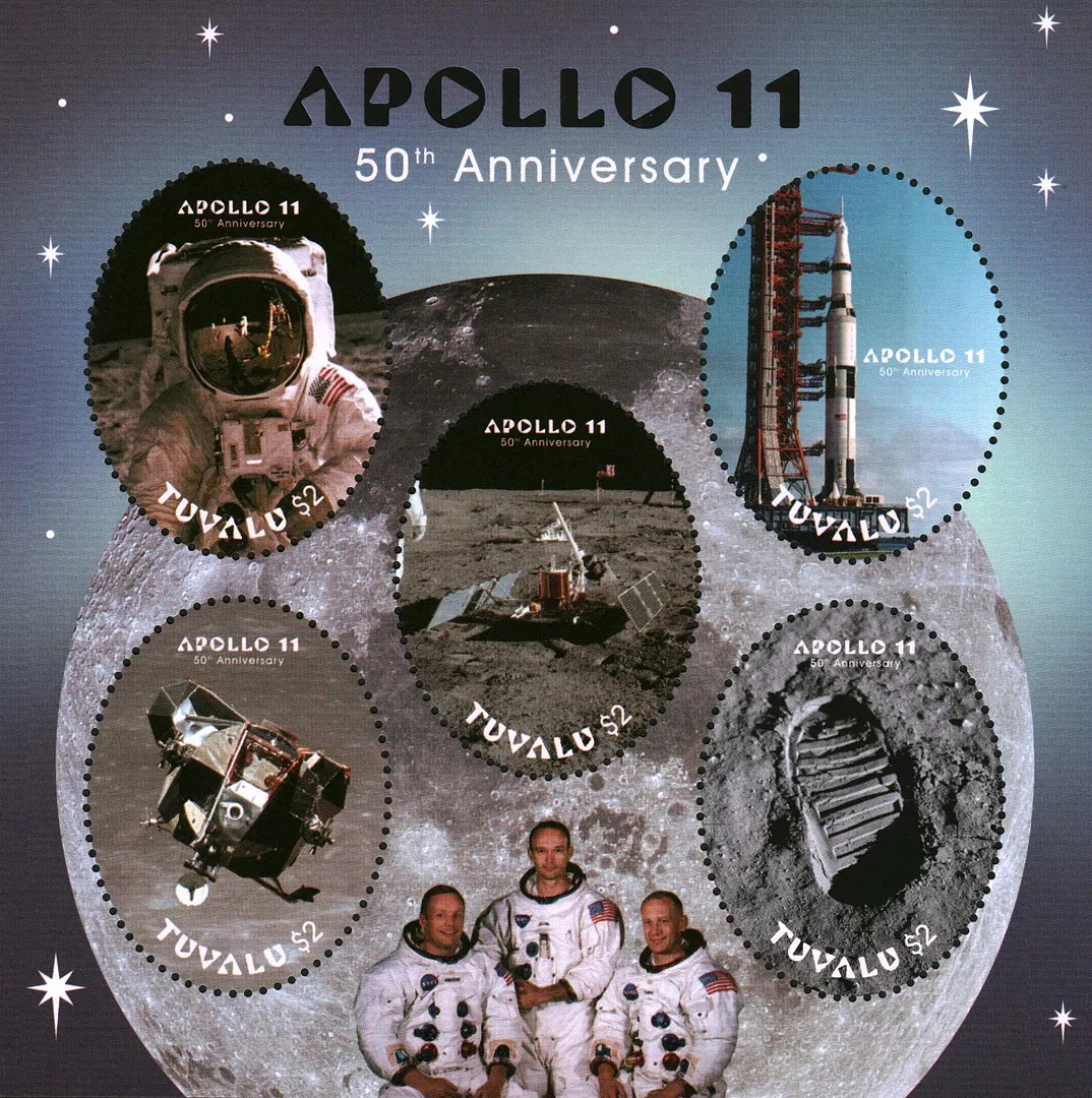Tuvalu 2018 Apollo 11 Space Odd Shape Stamps M/S MNH