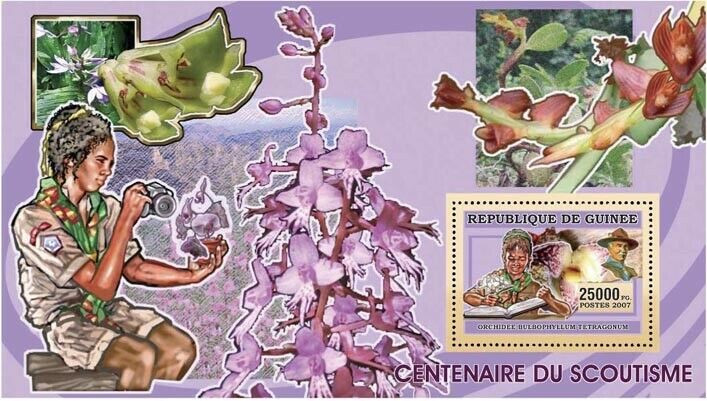 Guinee 2006 Scouts Orchids  M/S MNH