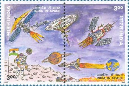 India 2000 Space Programme Setenant MNH