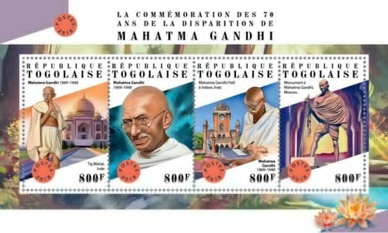 Togo 2018 Mahatma Gandhi M/S MNH