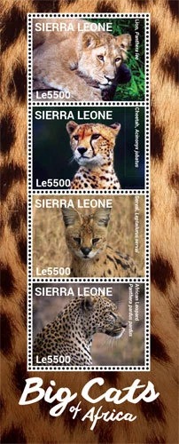 Sierra Leone 2015 Wild Cat M/S MNH
