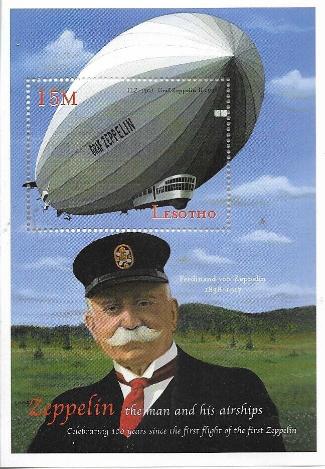 Lesotho Ferdinand Von Zeppelin M/S MNH