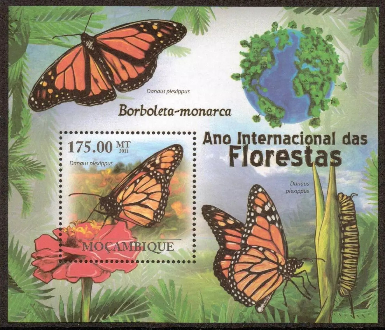 Mozambique 2011 Butterflies M/S MNH