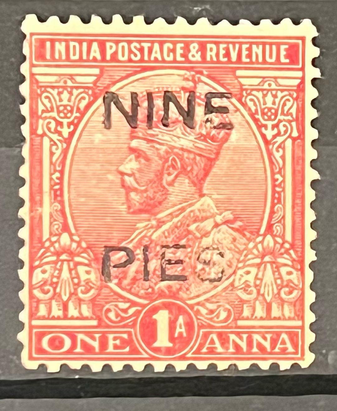 India 1921 KGV Nine Pies ESSAY Very Rare