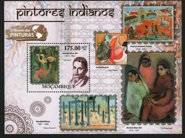 Mozambique 2011 Indian Painters Art M/S MNH