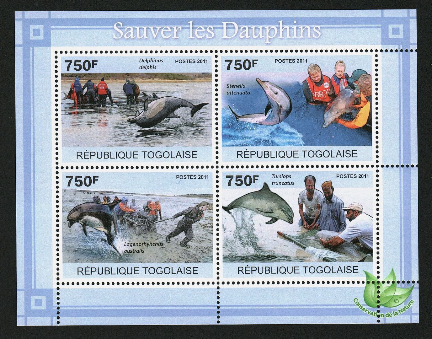 Togo 2011 Save The Dolphins M/S MNH
