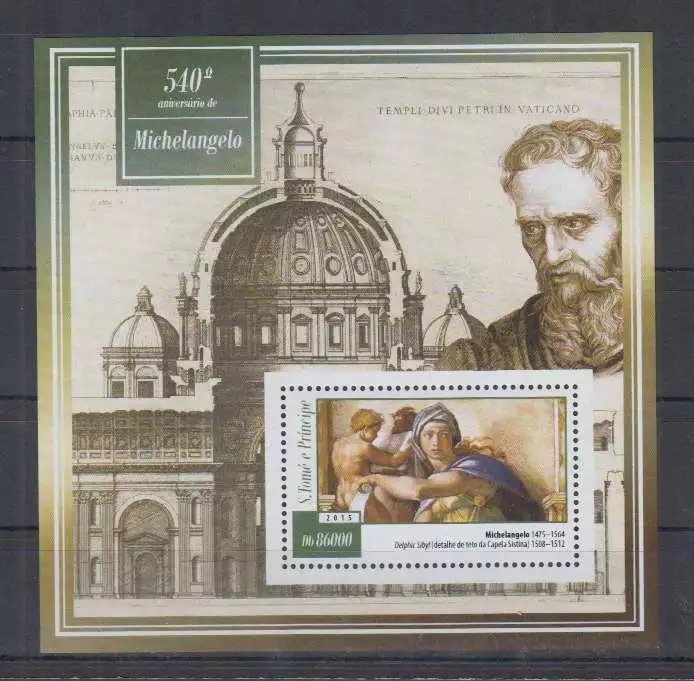 Guinee 2015 Michelangelo Painting M/S HMN