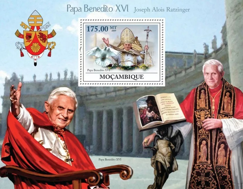 Mozambique 2009 Pope Benedict M/S MNH