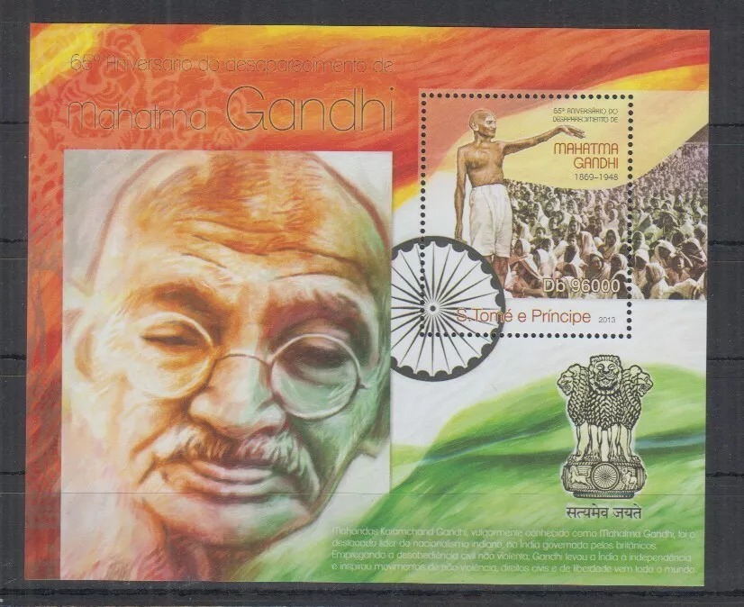 Sao Tome 2013 Mahatma Gandhi M/S MNH