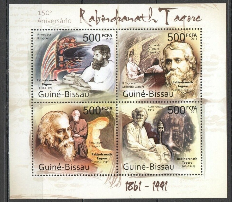 Guinea Bissau 2011 Rabindranath Tagore M/S MNH