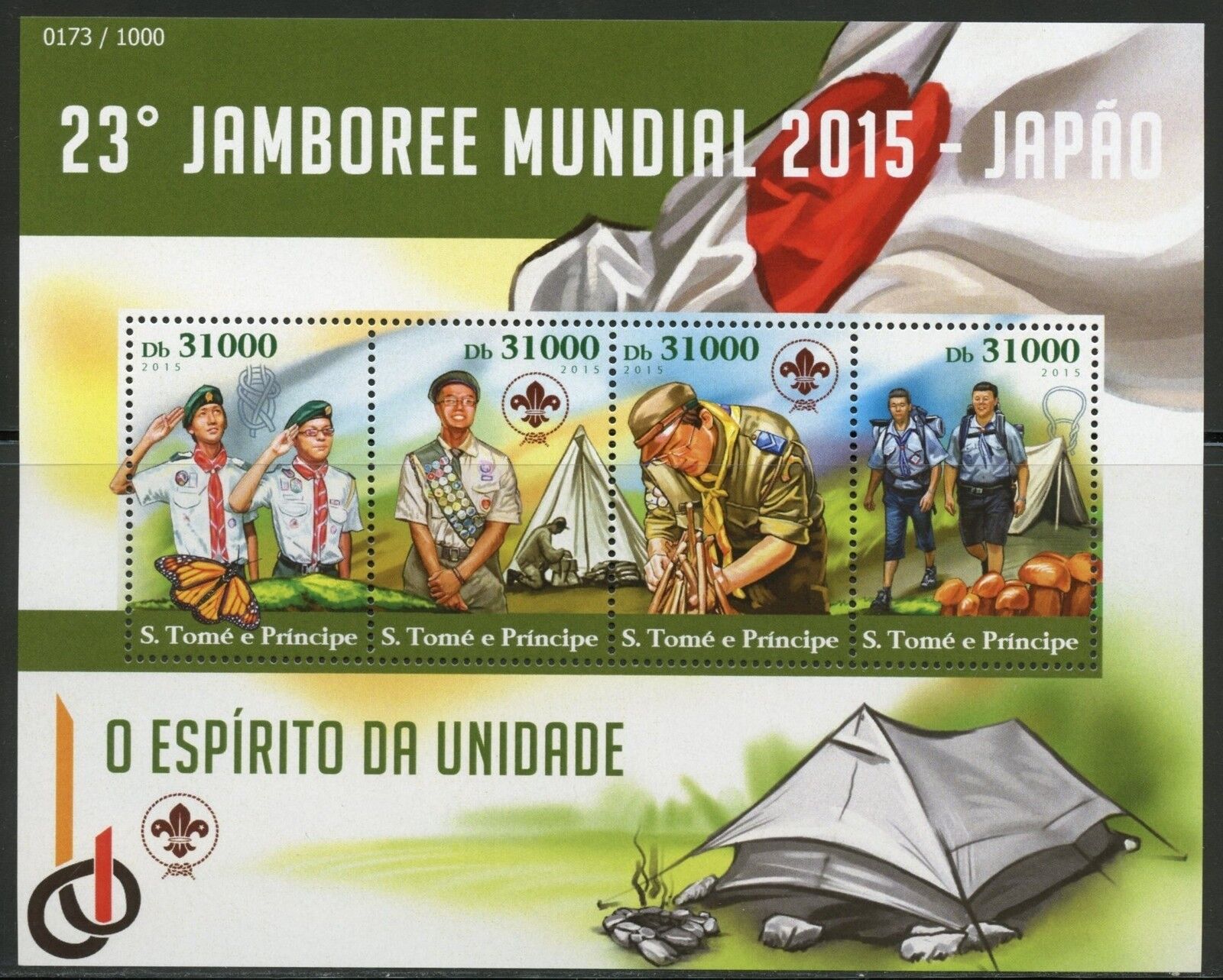 Sao Tome 2015 Jamboree Mundial Japao M/S MNH