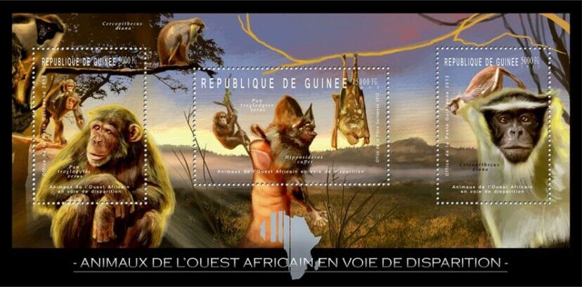 Guinee 2012 Animals M/S MNH