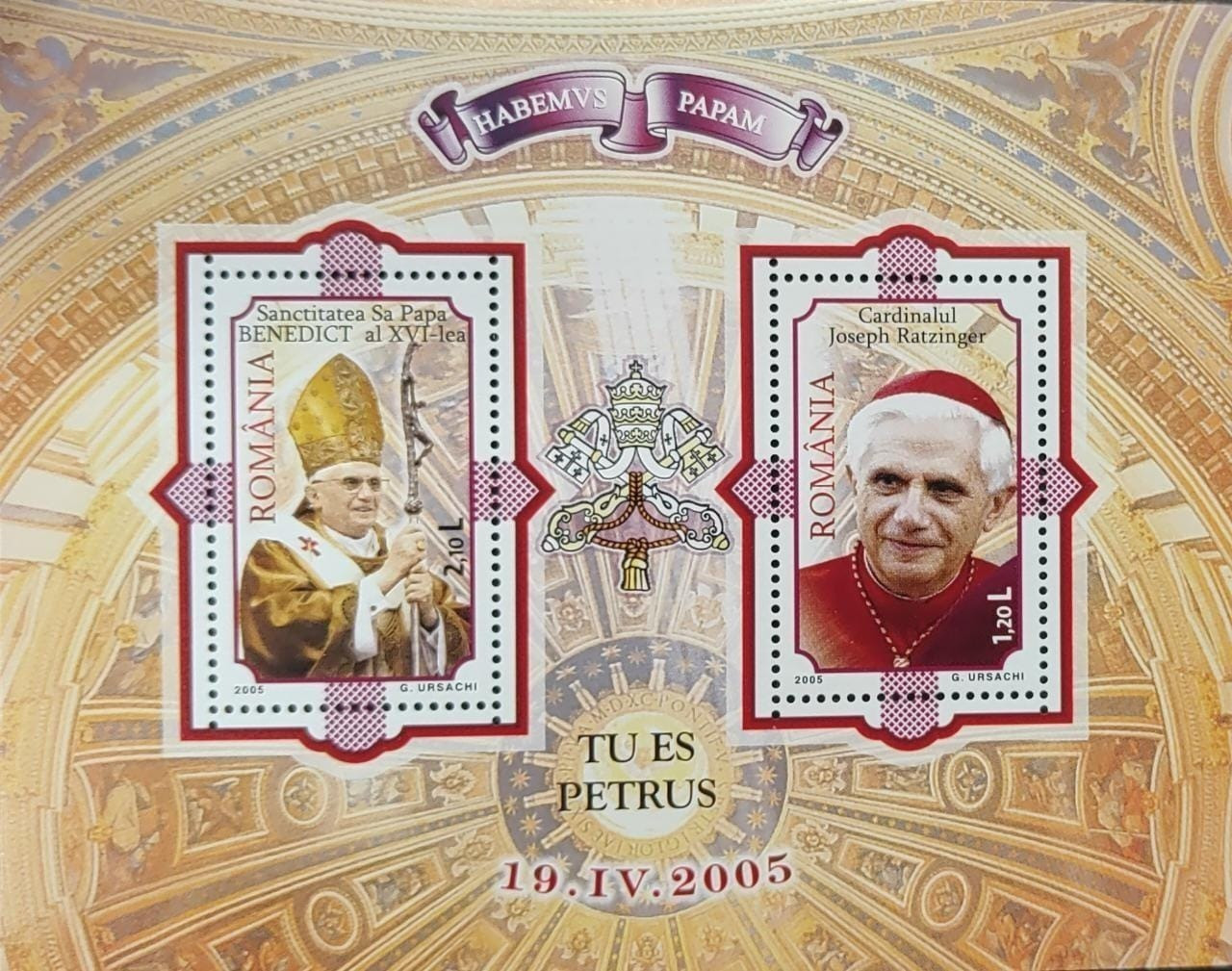 Romania Pope Benedict Joseph Ratzinger M/S MNH