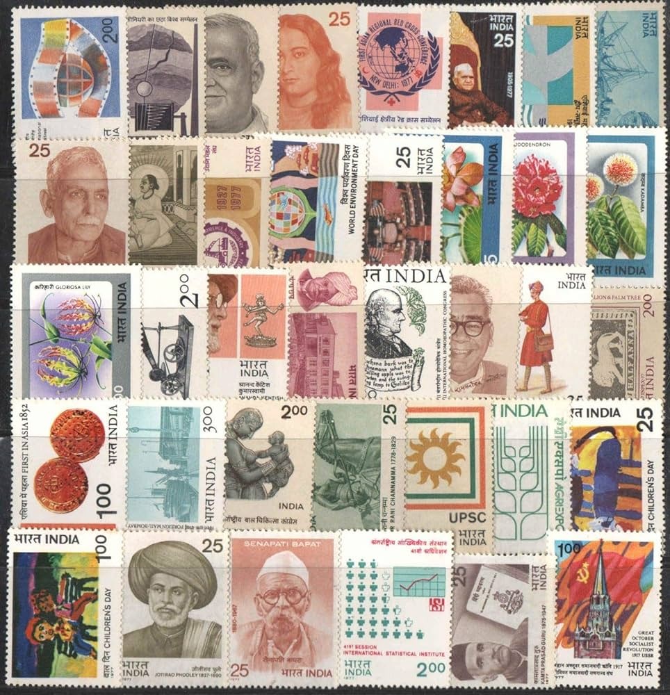 India 1977 Year Pack Complete Set MNH