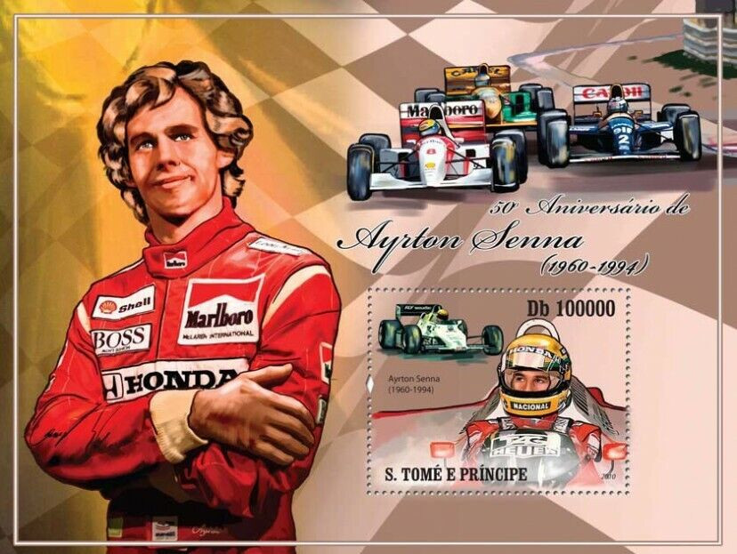 Sao Tome 2010 Ayrton Senna M/S MNH