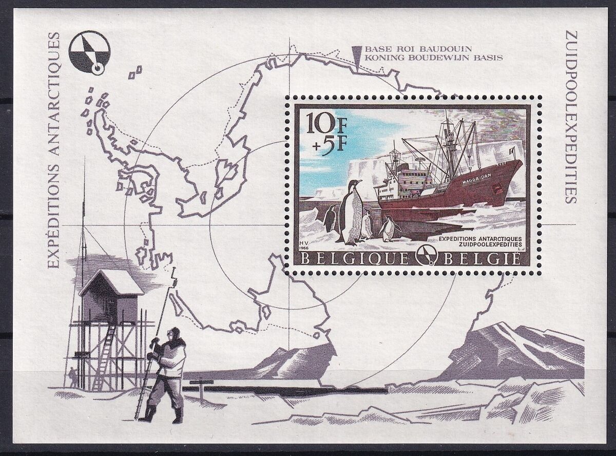 Belgium 1966 Expeditions Antarctiques M/S MNH