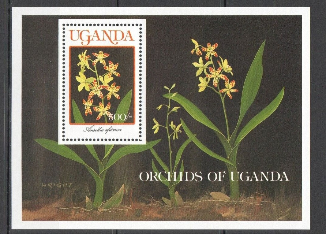 Uganda 1989 Orchids Flowers M/S MNH