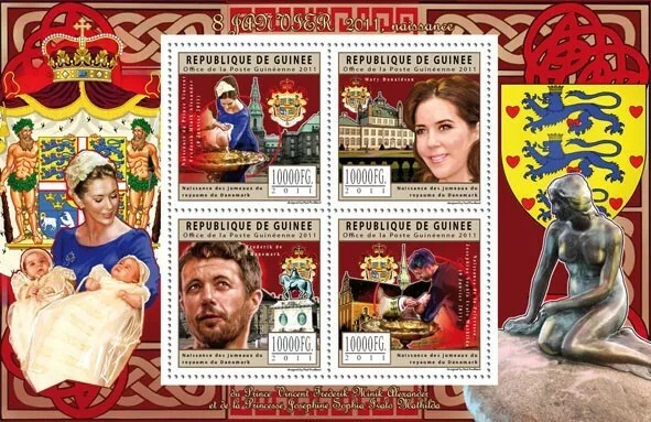 Guinee 2012 Birth of Prince of Denmark M/S MNH