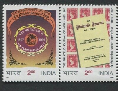 India 1997 Philatelic Society of India Setenant MNH