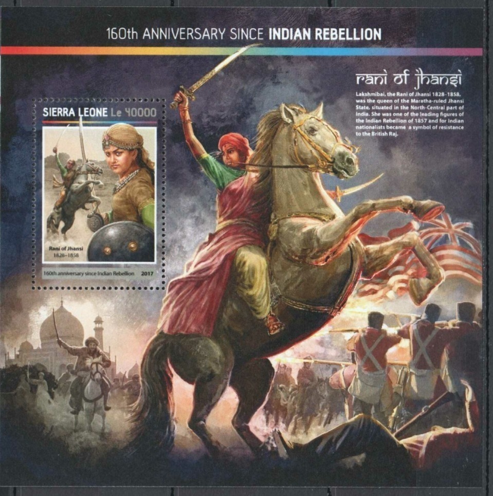 Sierra Leone 2017 Indian Mutiny Anniversary Rani Of Jhansi Stamp  M/S MNH