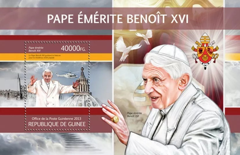 Guinee 2013 Pope Bernedict M/S MNH