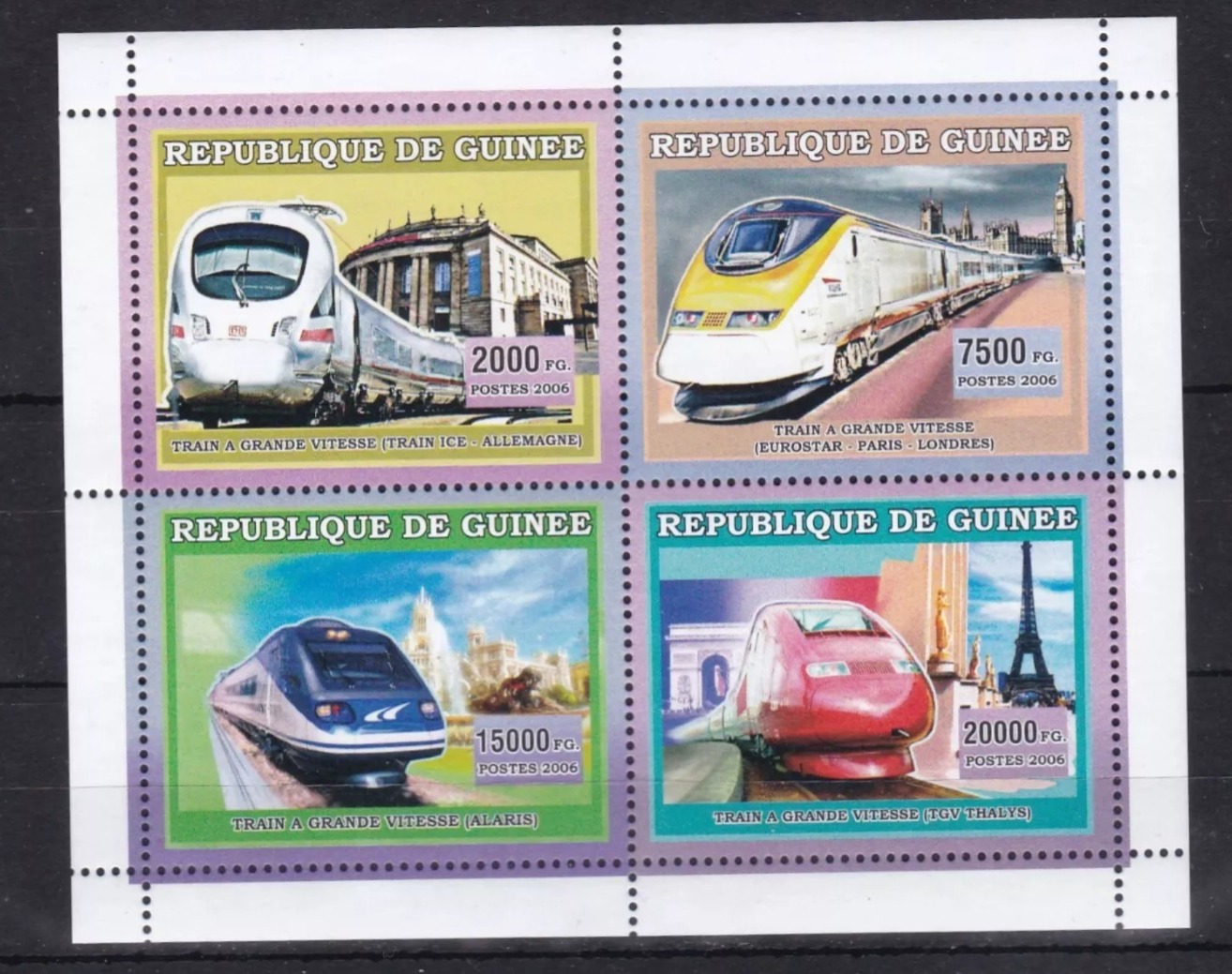 Guinee 2006 Trains M/S MNH