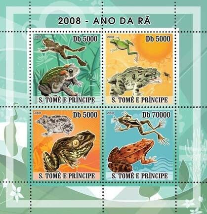 Sao Tome 2008 Frogs M/S MNH