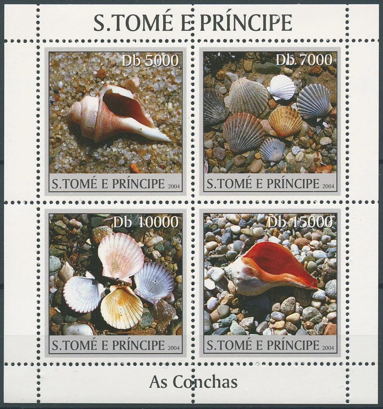 Sao Tome 2004 Seashells M/S MNH