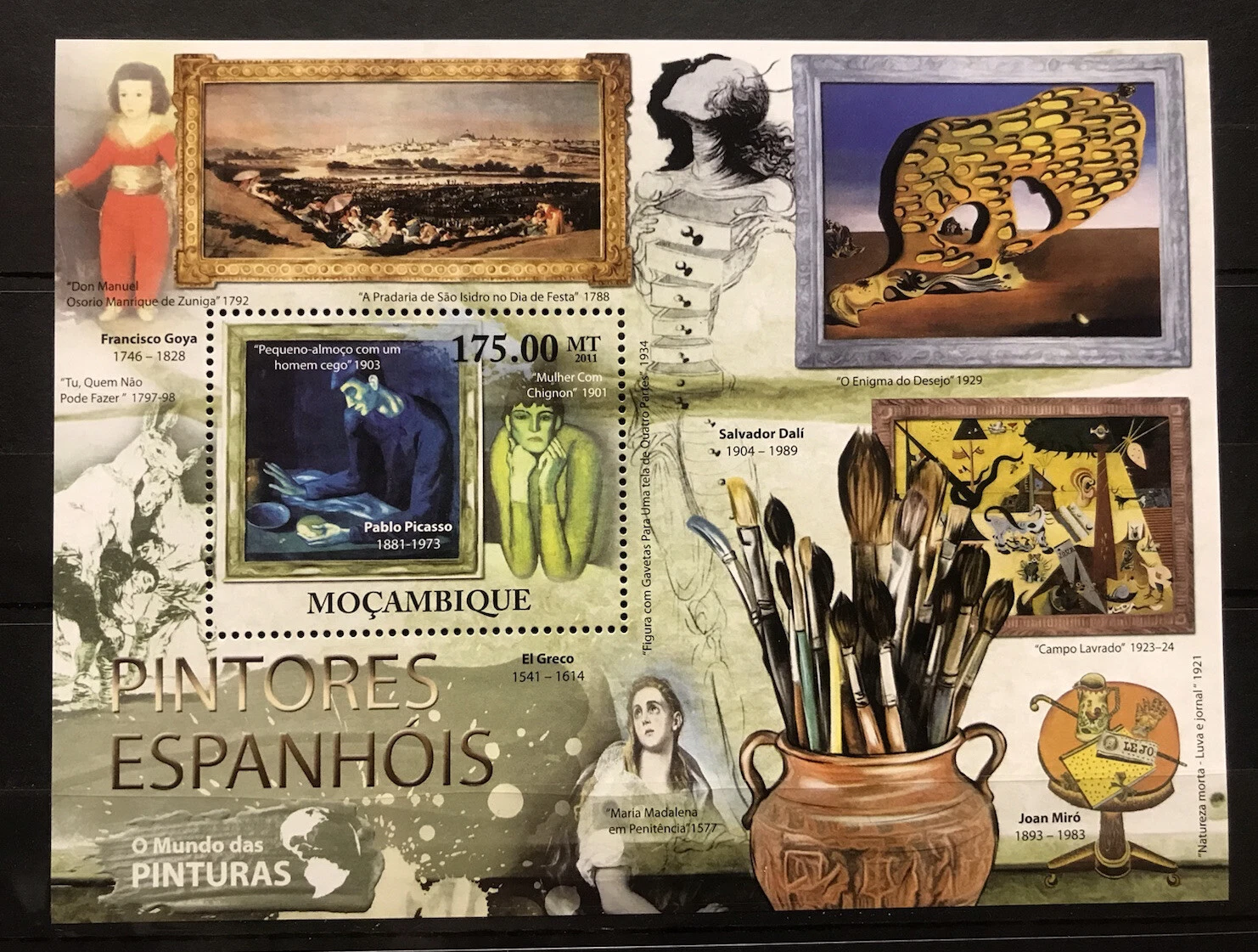 Mozambique 2011 Pablo Picasso Paintings M/S MNH