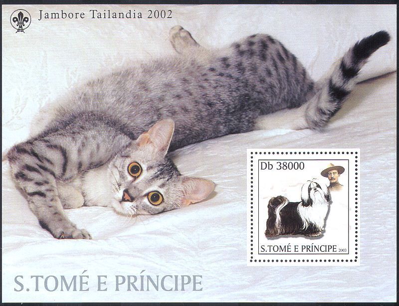 sao tome 2003 Cat Scouting M/S MNH