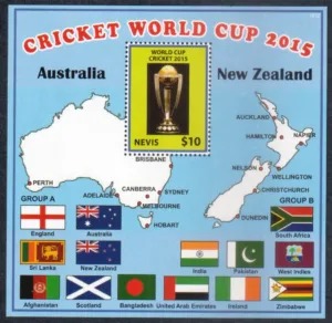 Nevis 2015 Cricket World Cup M/S MNH