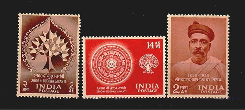 India 1956 Year Set Complete MNH White Gum Cat