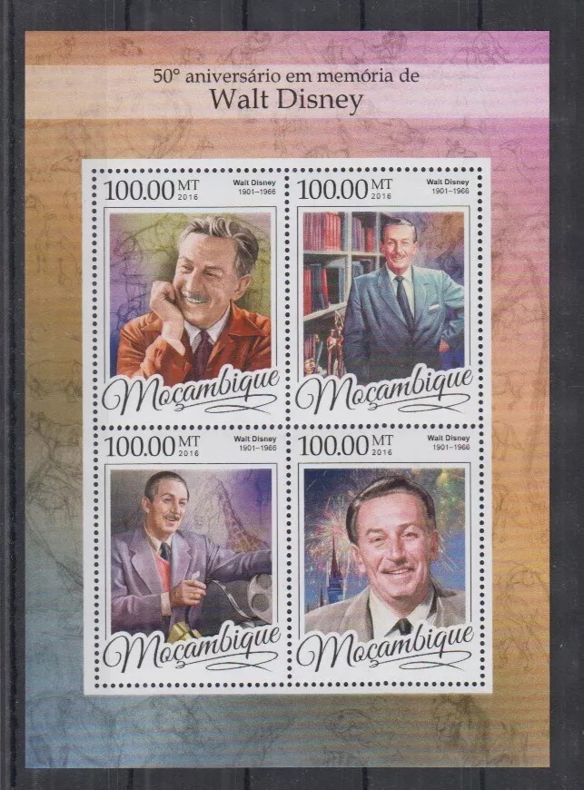 Mozambique 2016 Walt Disney M/S MNH