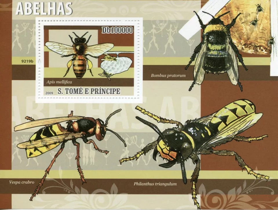 Sao Tome 2009 Honey Bee Insects M/S MNH