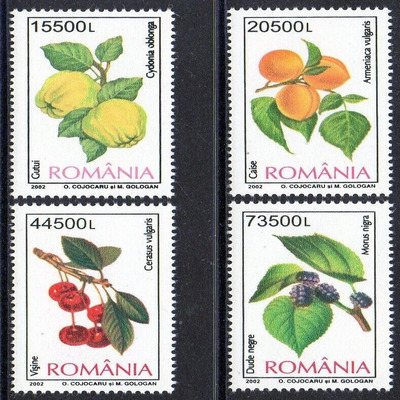 Romania 2002 Fruits 4v Set MNH