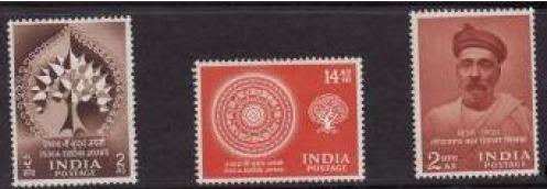 India 1956 Year Set Complete MH White Gum Cat Val 1800