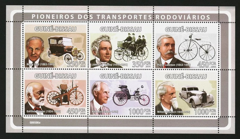 Guinea Bissau 2008 Pioneers Of Road Transportation M/S HMN