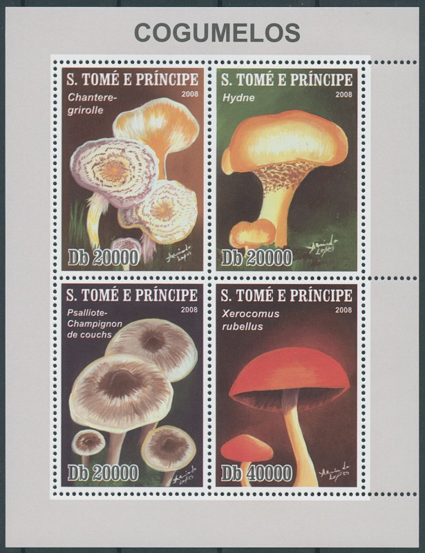 Sao Tome 2008 Fungi Mushrooms M/S MNH