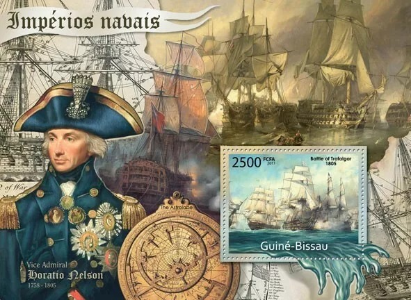 Guinea Bissau 2011 Sea Empires Ships Battle of Trafalgar M/S MNH